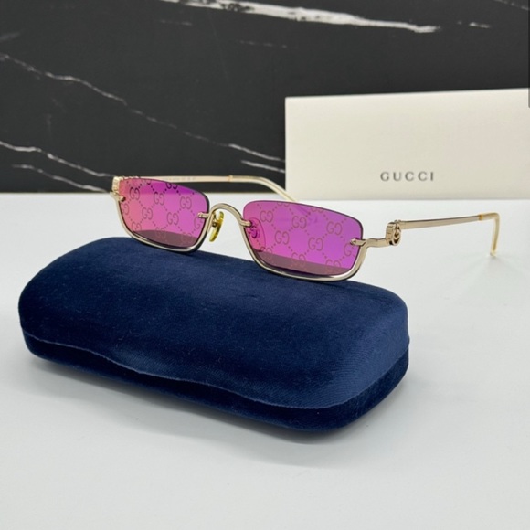 NEW GUCCI SUNGLASSES WITH GG LENSES AUTHENTIC EYEWEAR GUCCI - Picture 12 of 16